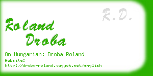 roland droba business card